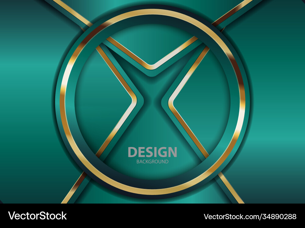 Gold Abstract Circle Background Royalty Free Vector Image