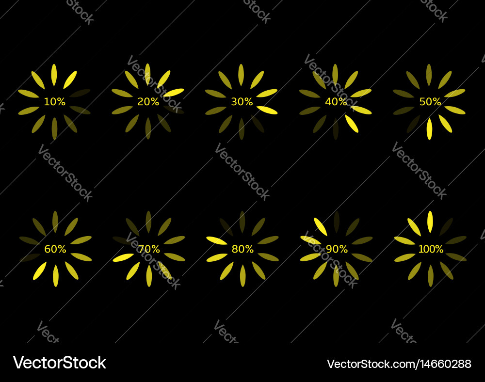 Loader progress icons vector image