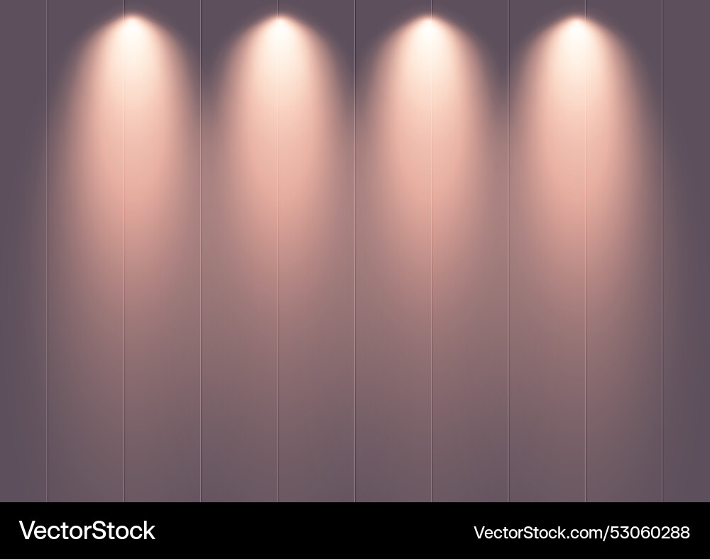 Minimal display background with spotlights vector image