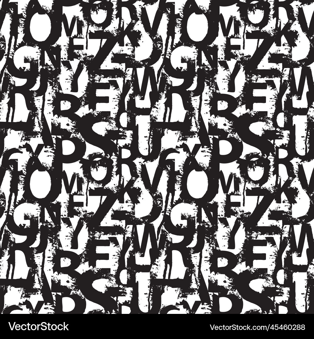 Seamless pattern with alphabet letters in form Seamless pattern with alphabet letters in form vector image