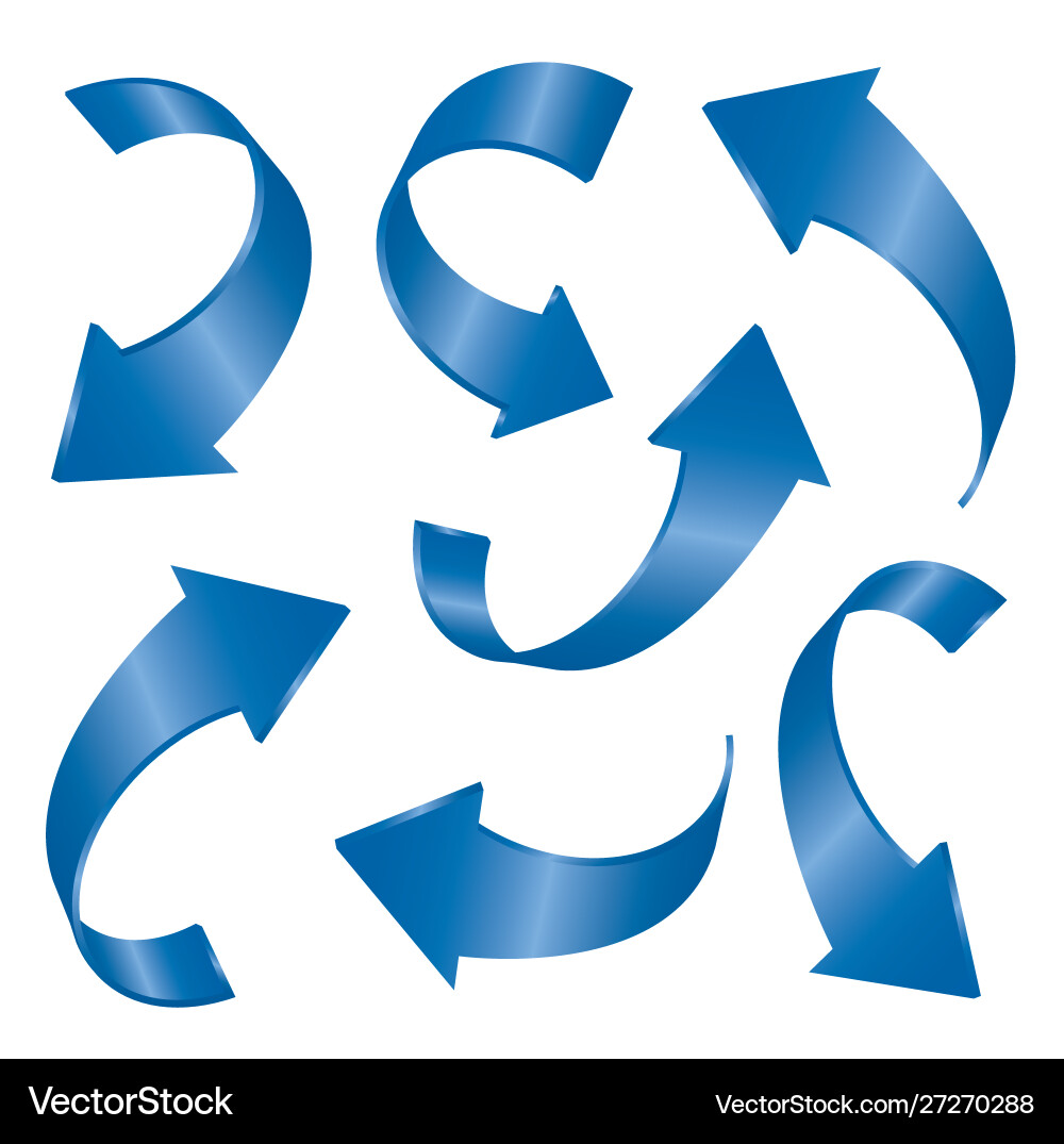 Set color arrows 3d graphic element for web Set color arrows 3d graphic element for web vector image