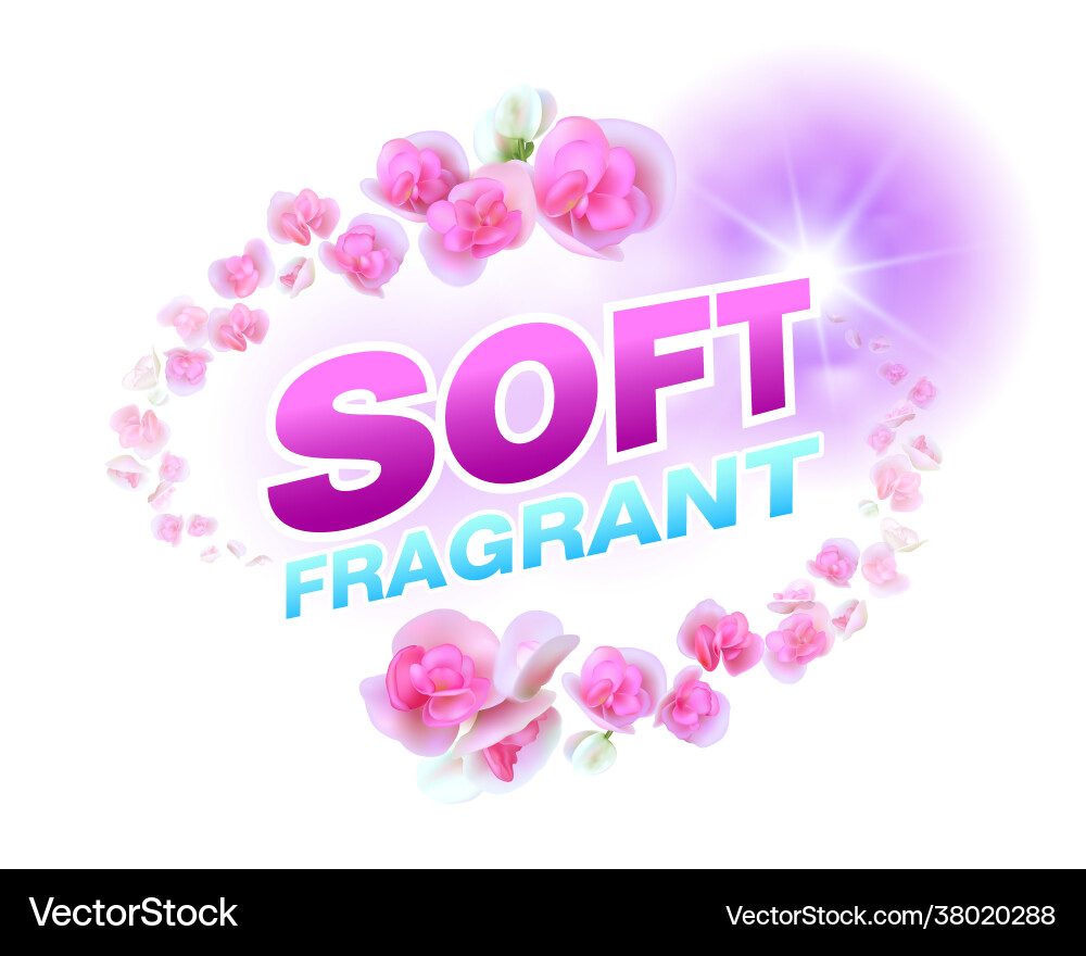 Soft fragrant design template Soft fragrant design template vector image