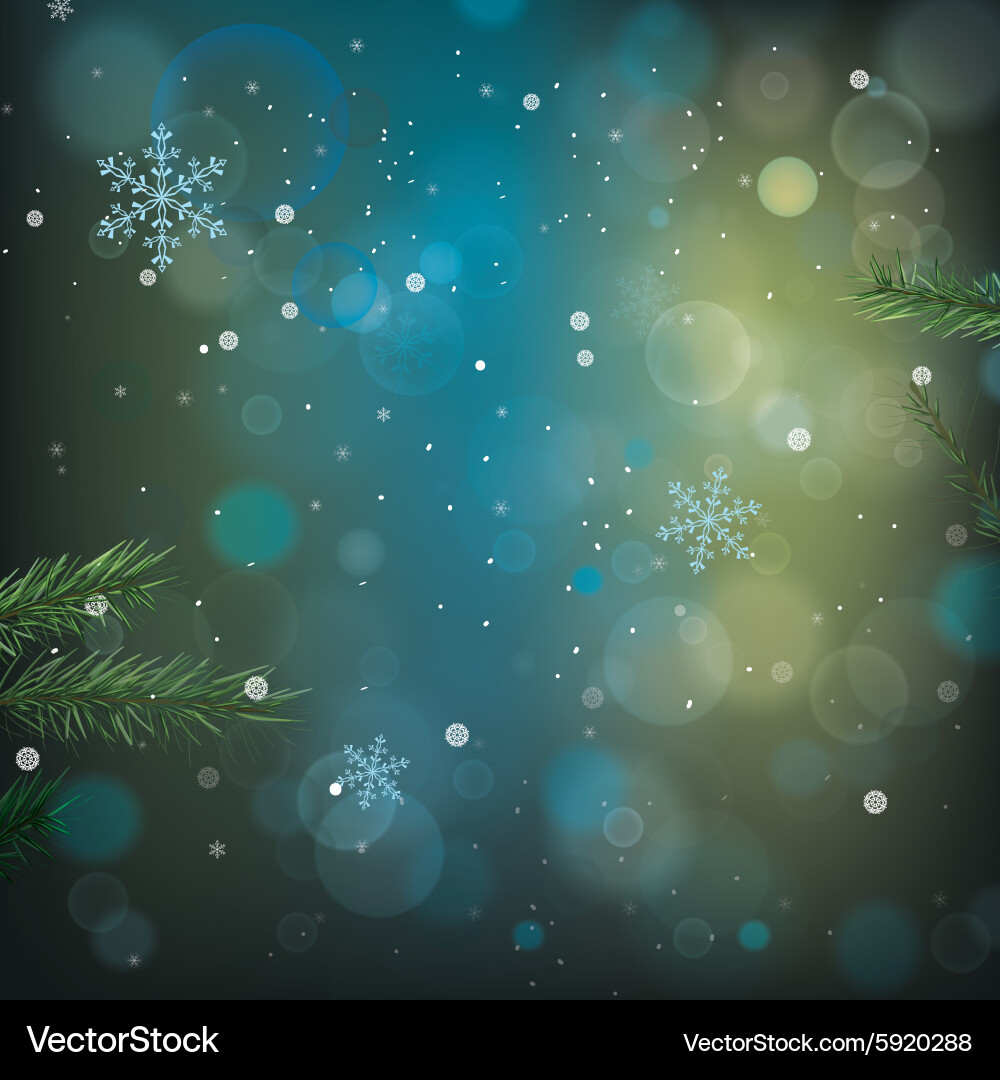 Sparkling Green Bokeh Background Vector Image