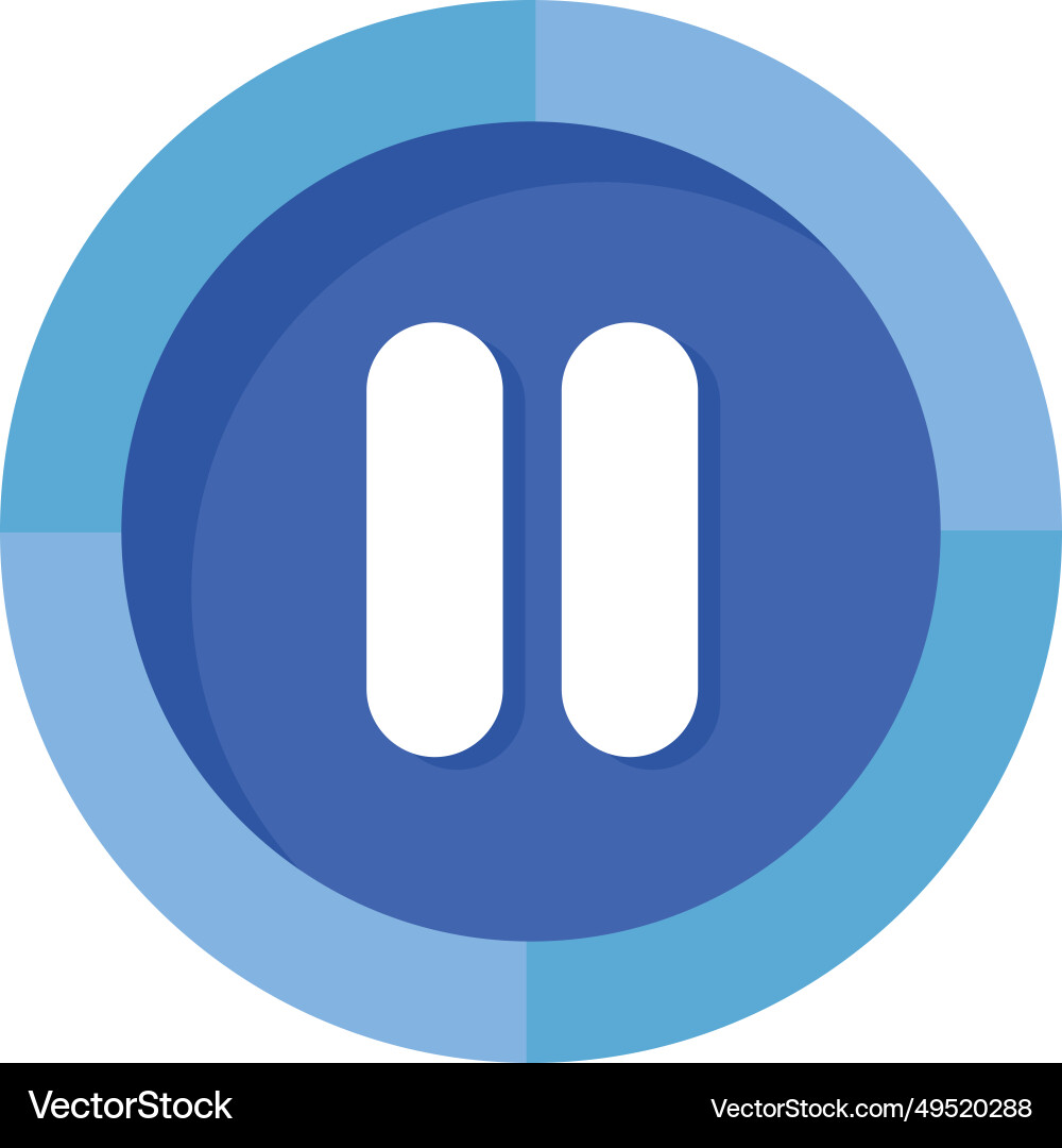 Ui ux element pause button vector image