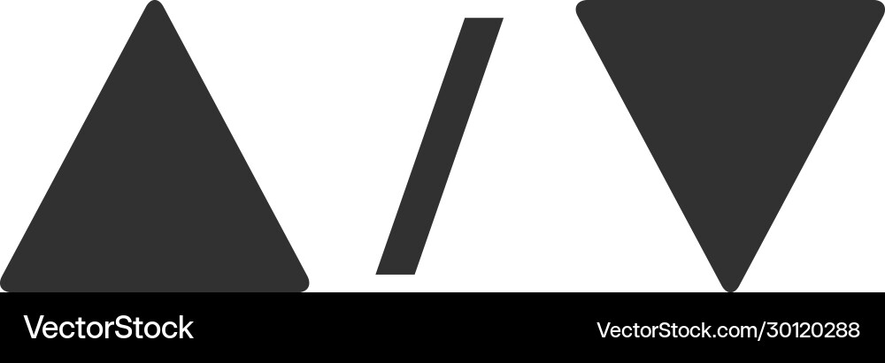 Upper and lower menu arrows up down buttons Upper and lower menu arrows up down buttons Vector Image