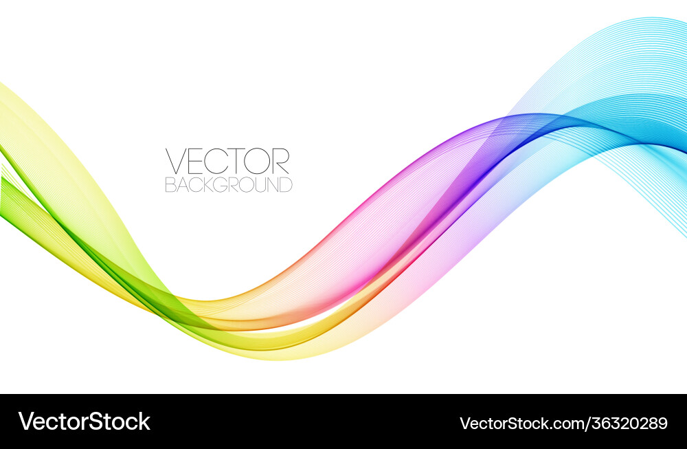 Abstract shiny color spectrum wave design element Abstract shiny color spectrum wave design element vector image