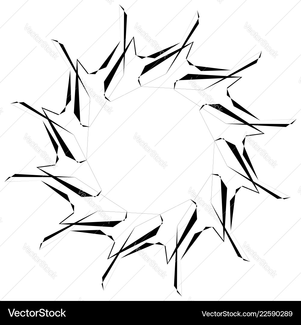 Circular geometric element rotating shapes forms Circular geometric element rotating shapes forms vector image