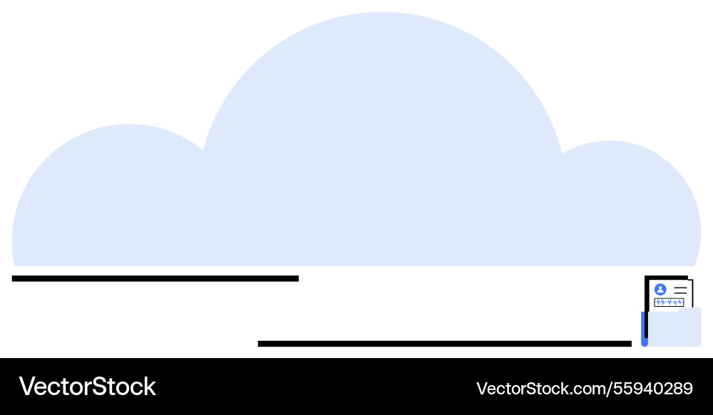 Cloud storage concept with document upload icon Cloud storage concept with document upload icon Vector Image