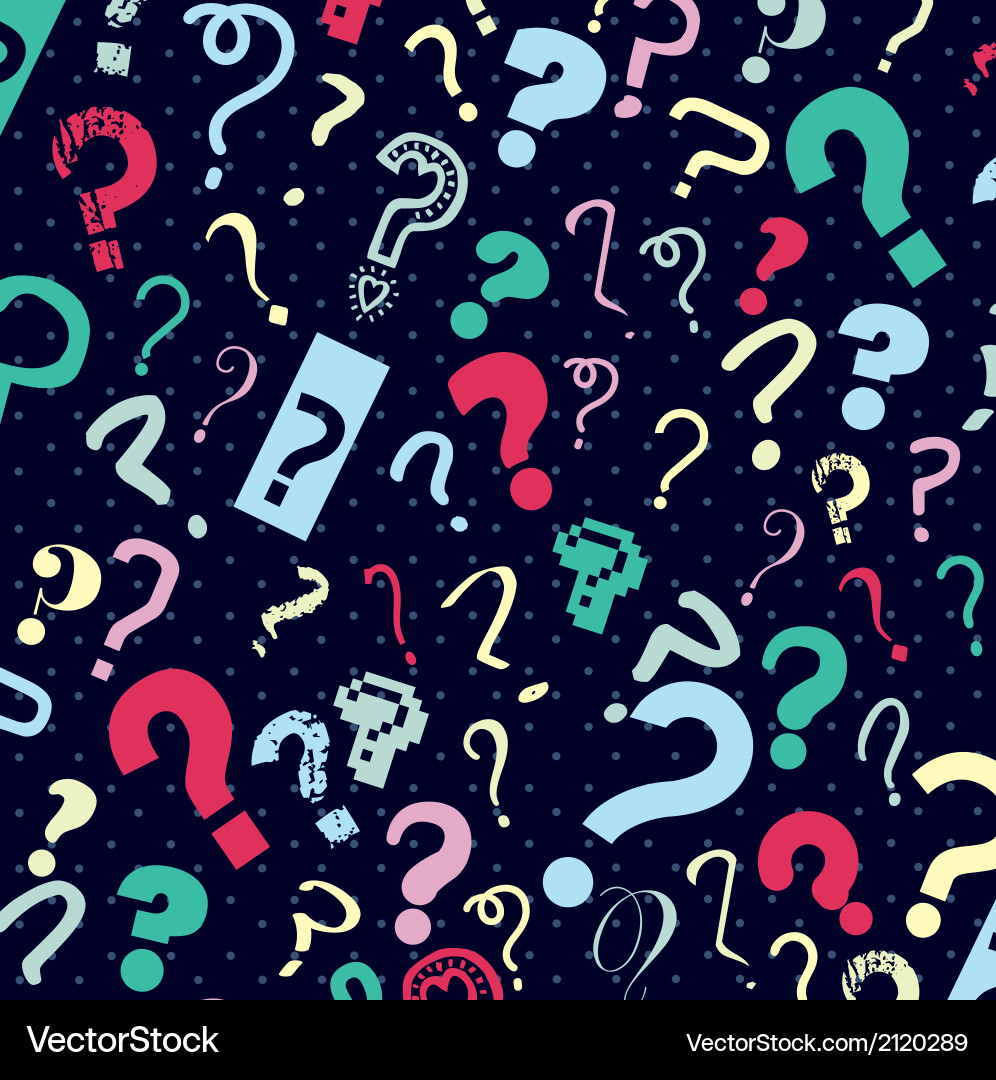 Colorful Question Marks Pattern vector image