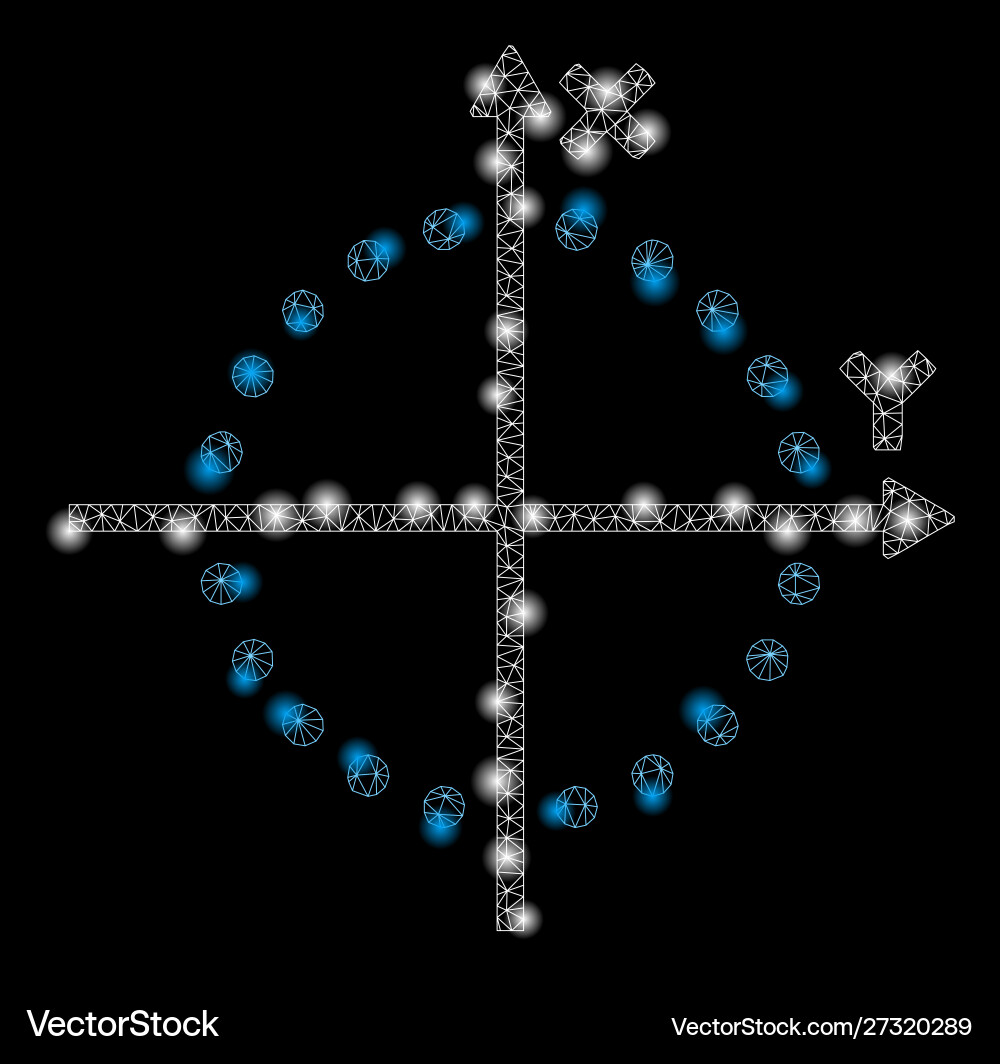 Flare mesh wire frame circle plot with spots Flare mesh wire frame circle plot with spots vector image
