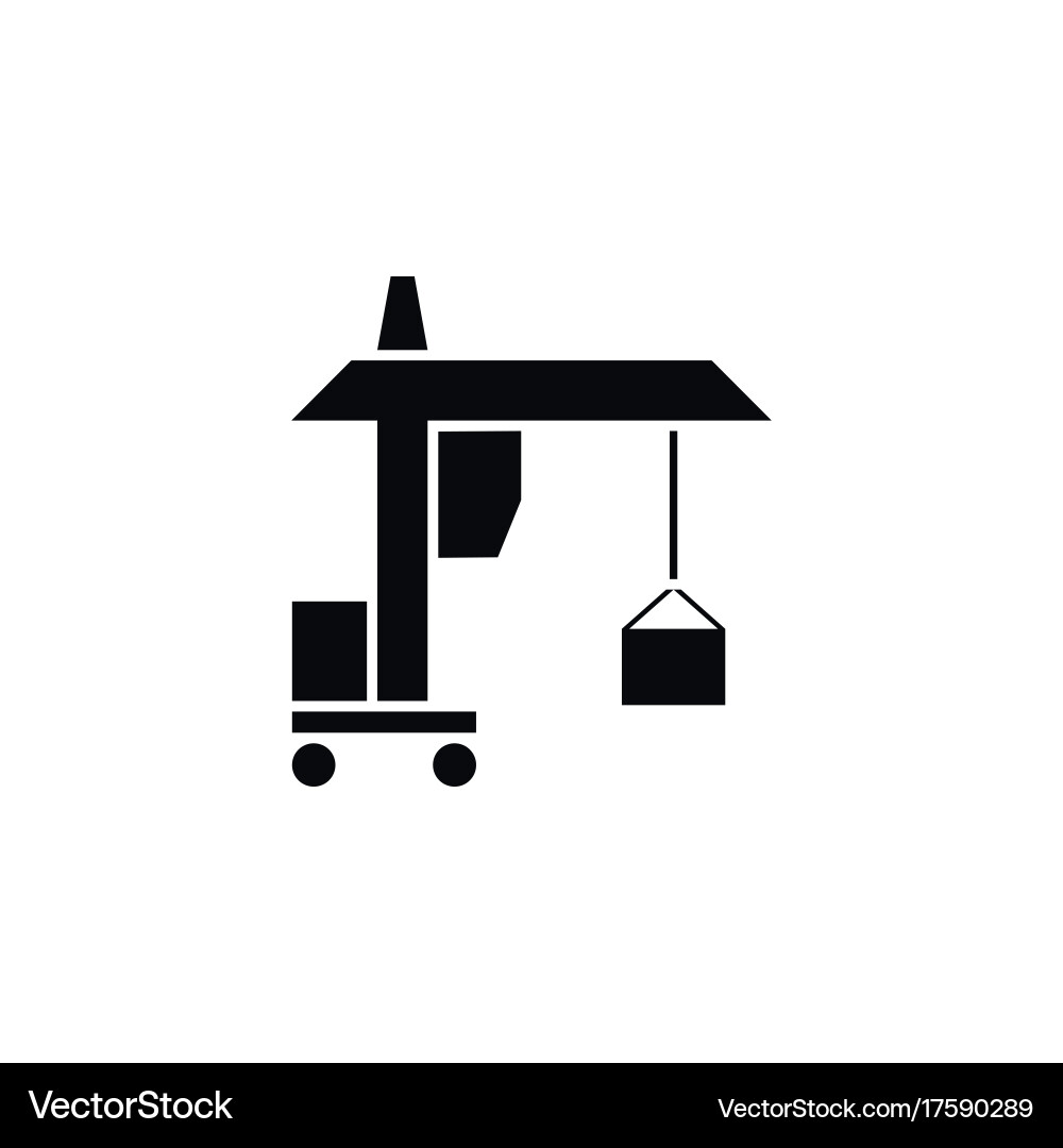 Isolated machine icon hook element can vector image