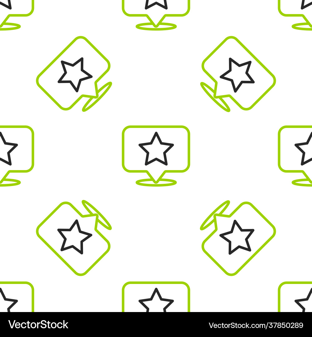 Line map pointer with star icon isolated seamless Line map pointer with star icon isolated seamless vector image