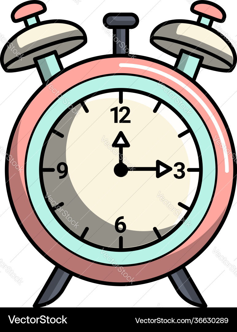 Simple cute table clock perfect for design project Vector Image
