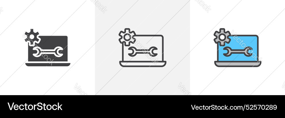 Software engineering icon set on white background Vector Image