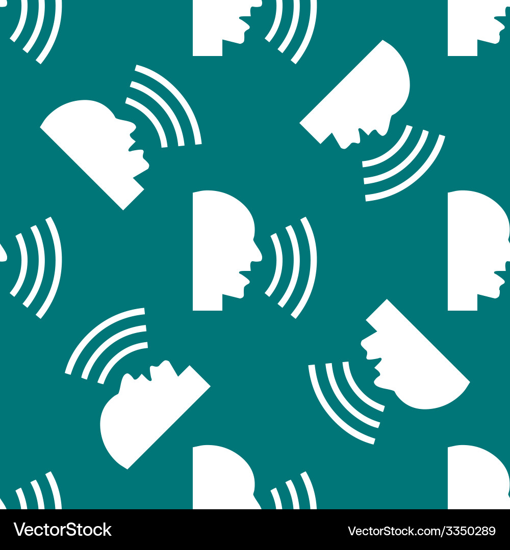 Talking web icon flat design seamless pattern vector image