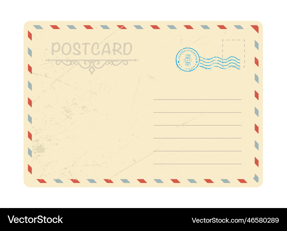 Vintage Beige Postcard Vector Image