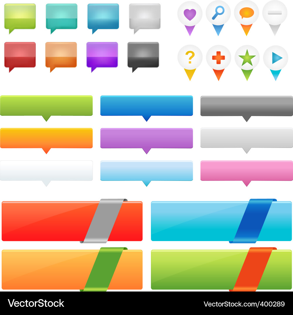 Website Navigation Elements vector image
