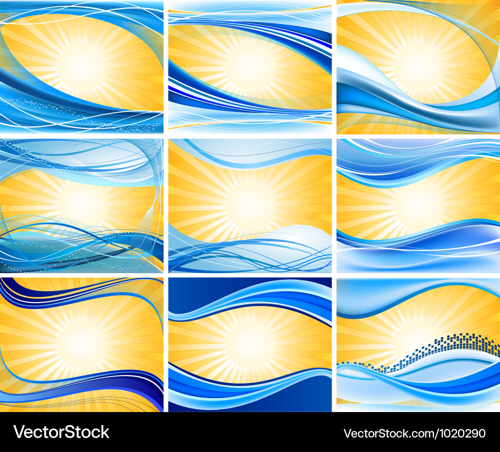 Abstract background set Vector Image