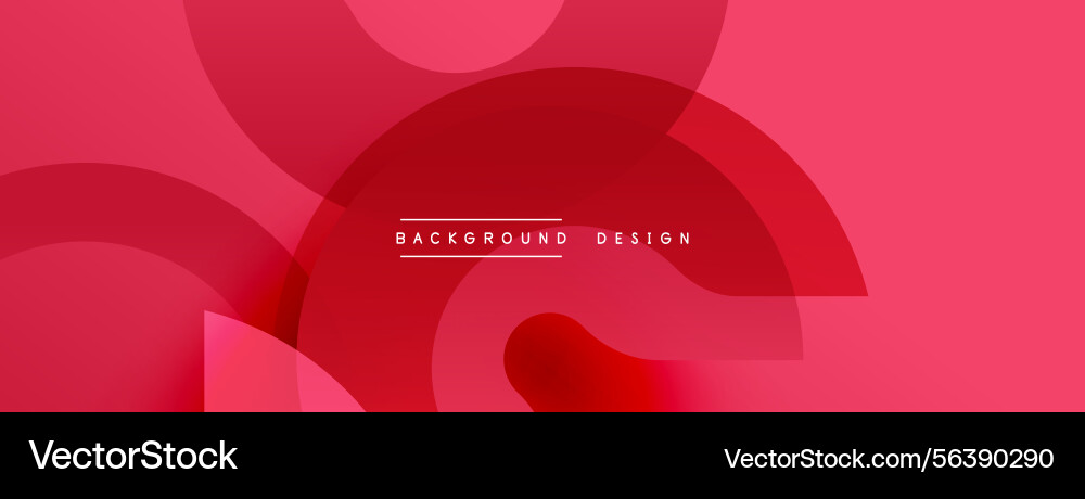 Abstract red design features overlapping rounded Abstract red design features overlapping rounded vector image