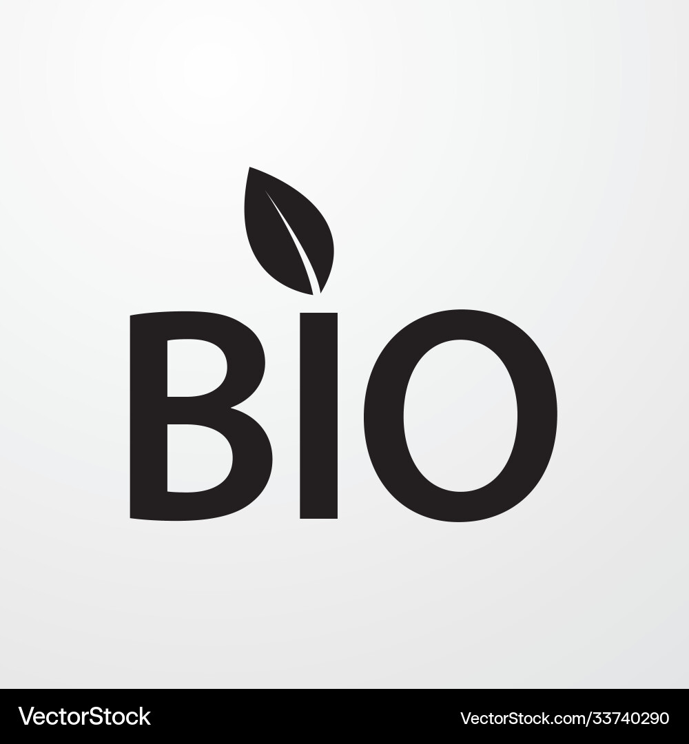 Bio icon for web and mobile Vector Image