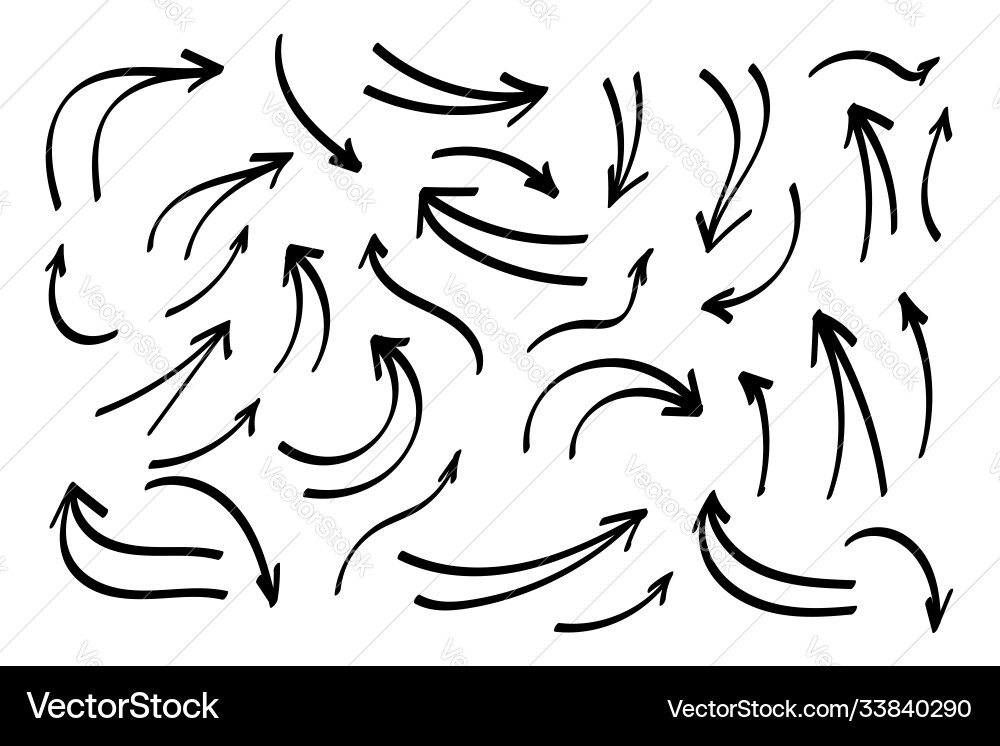Doodle symbols pointer icons graphic Vector Image
