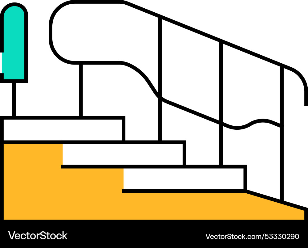 Dynamic exercise ladder-bars icon color Vector Image