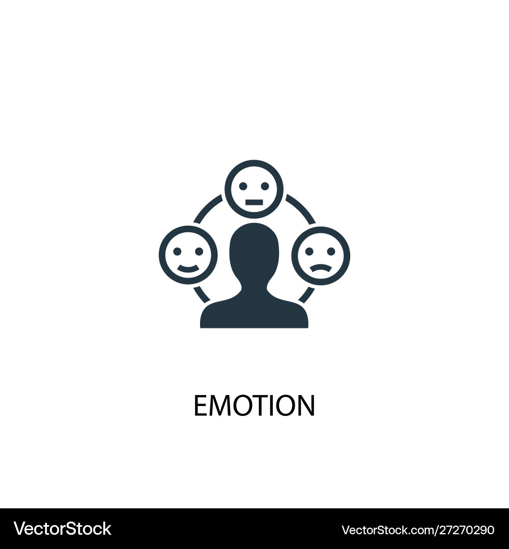 Emotion icon simple element vector image