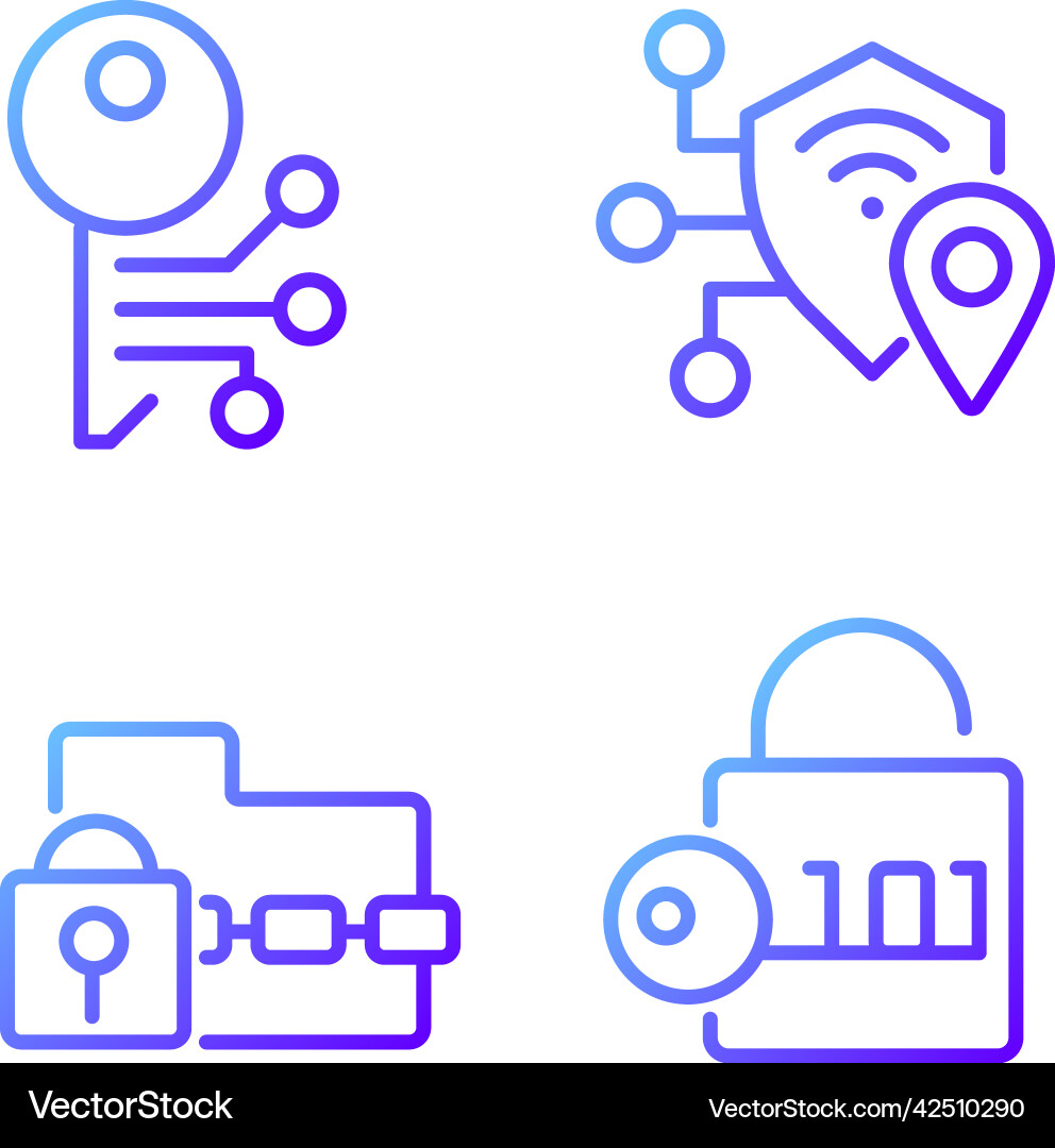 Encryption technologies pixel perfect gradient Encryption technologies pixel perfect gradient vector image