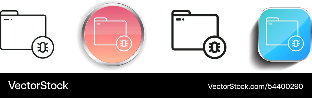 Folder icon thin linear regular and button style Folder icon thin linear regular and button style Vector Image