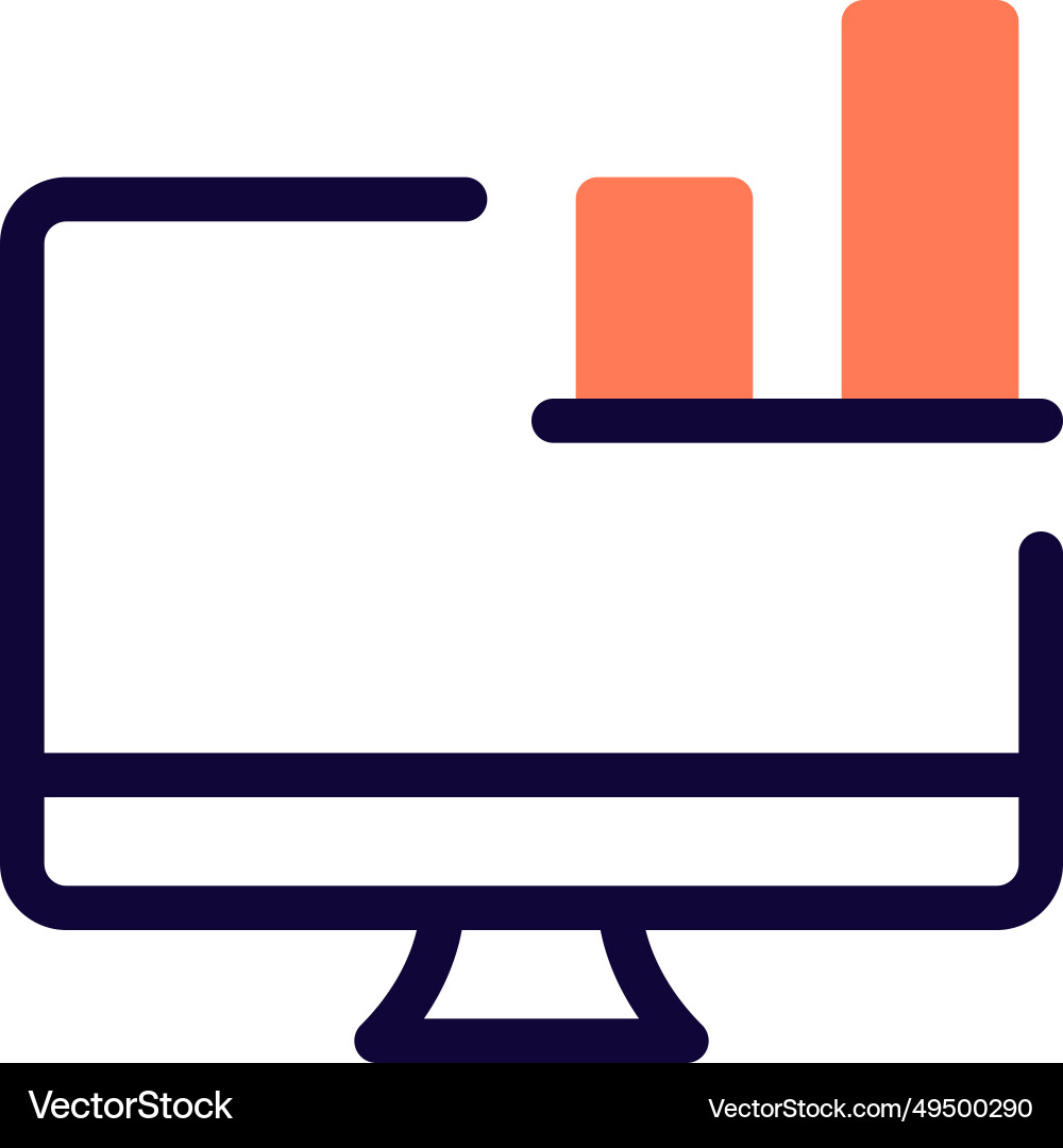 Graphical representation of data on desktop vector image