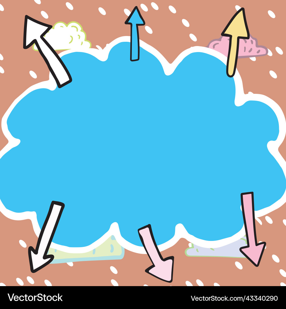 Important messages written in shape of cloud Vector Image