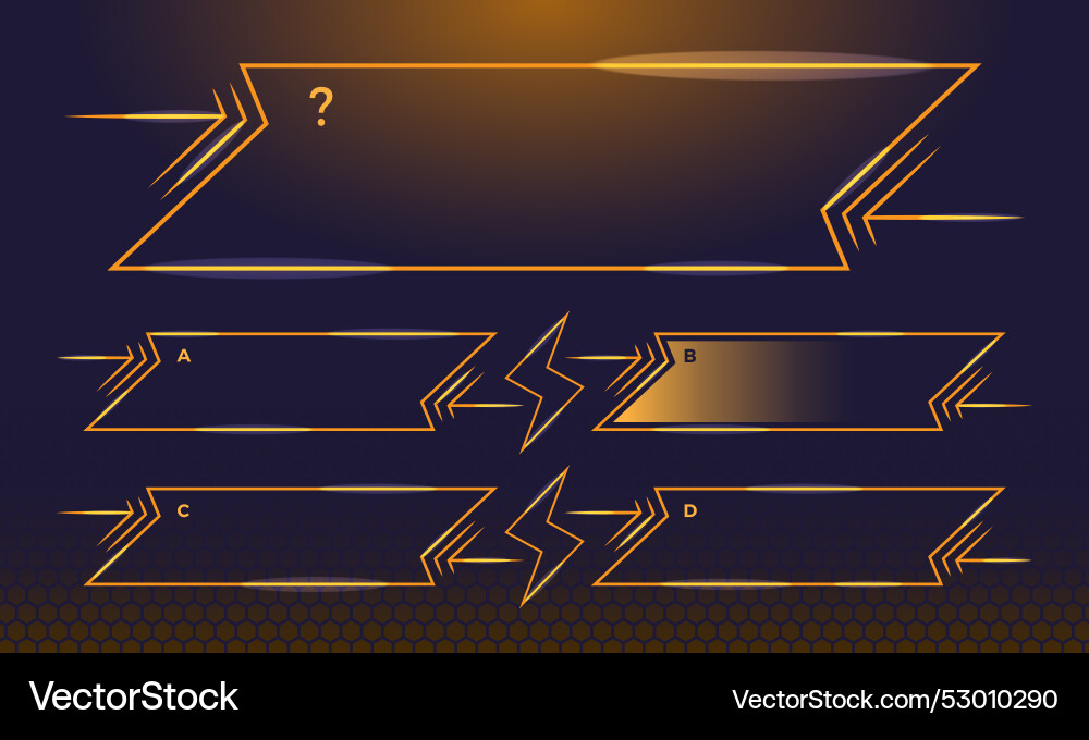 Neon Quiz Game Interface vector image