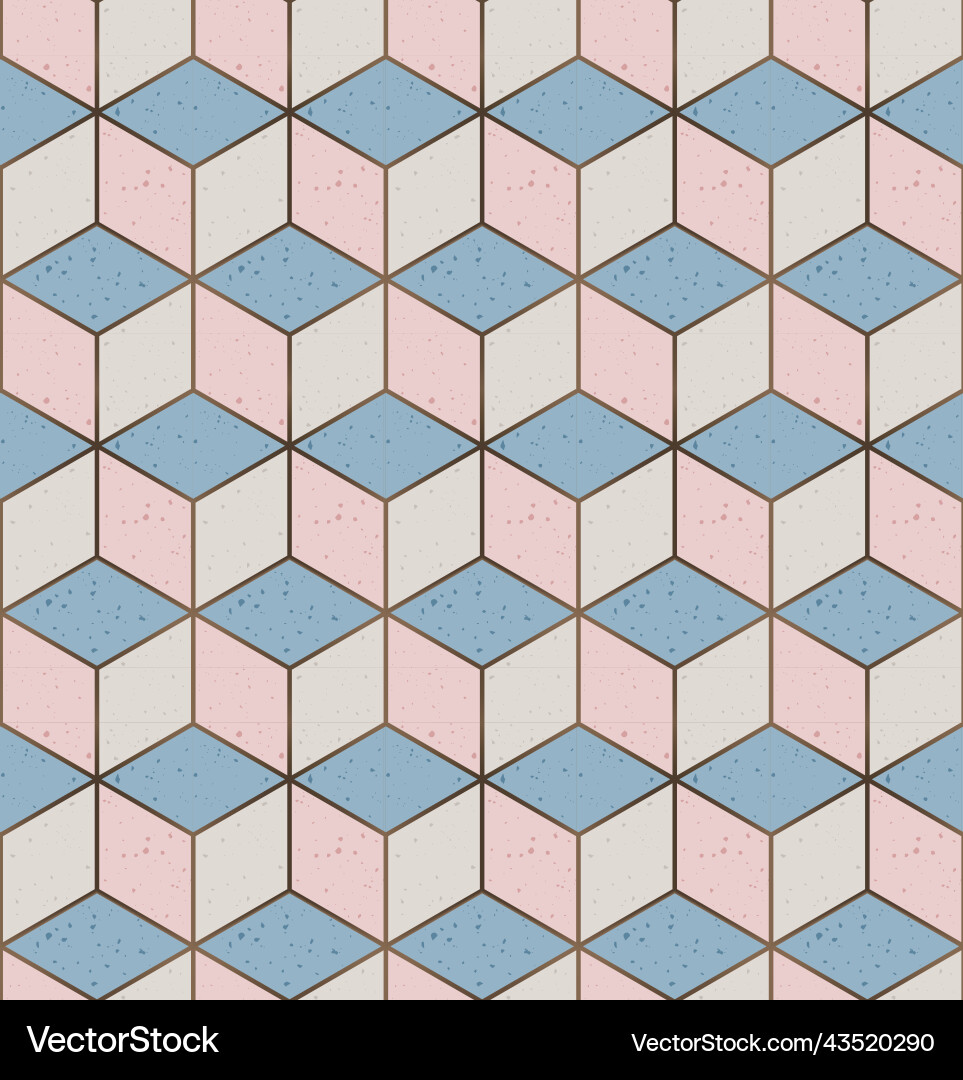 Retro Hong Kong Tiles Pattern Vector Image