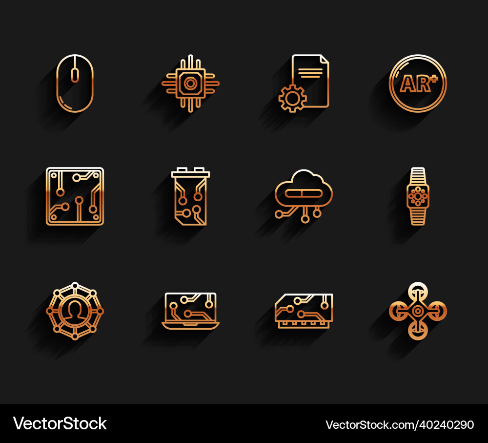 Set line project team base laptop computer mouse Set line project team base laptop computer mouse Vector Image