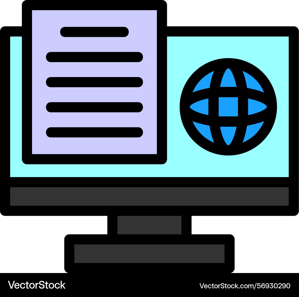 Study swift line filled style icon design Vector Image