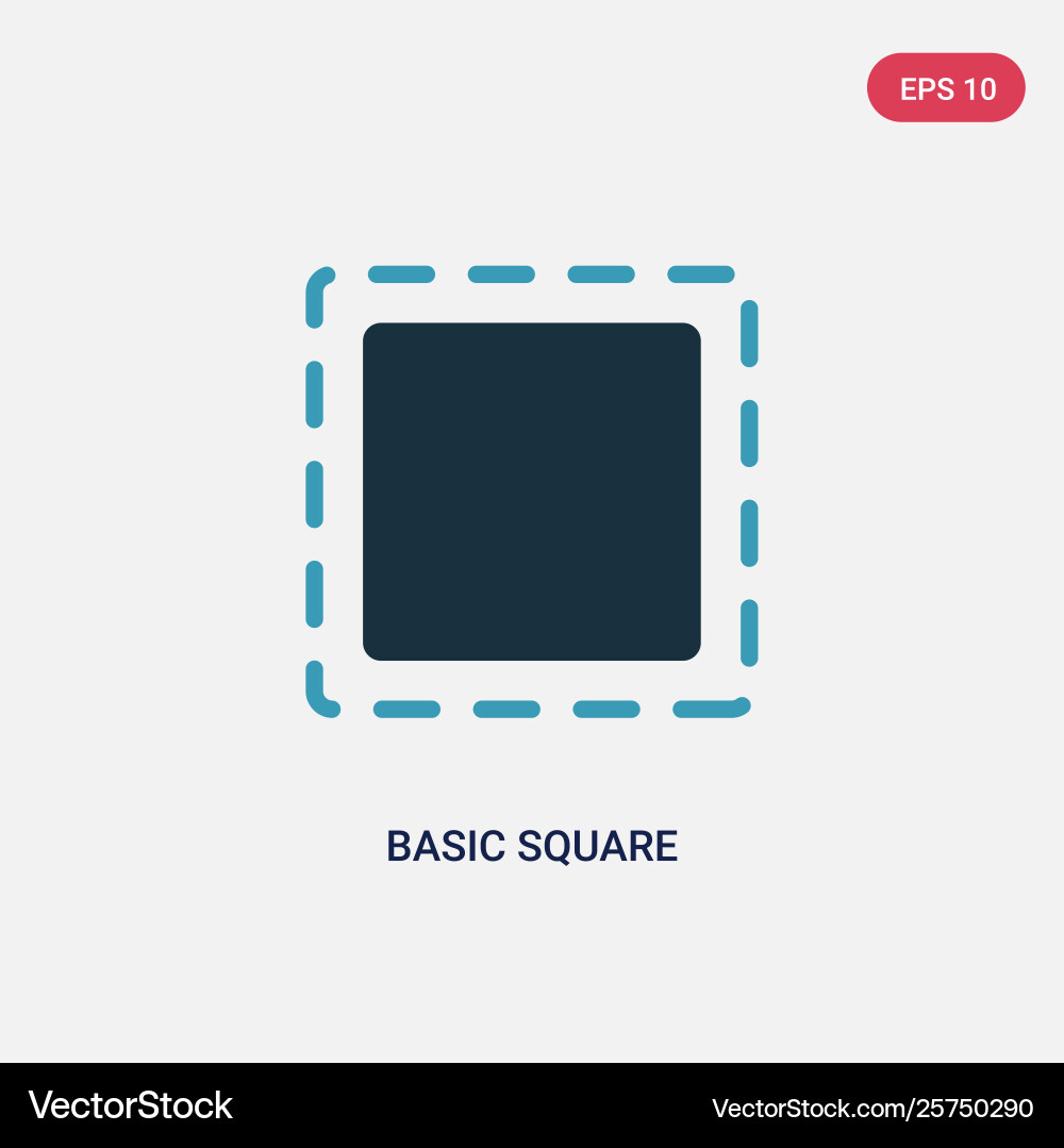 Two color basic square icon from tools Two color basic square icon from tools vector image