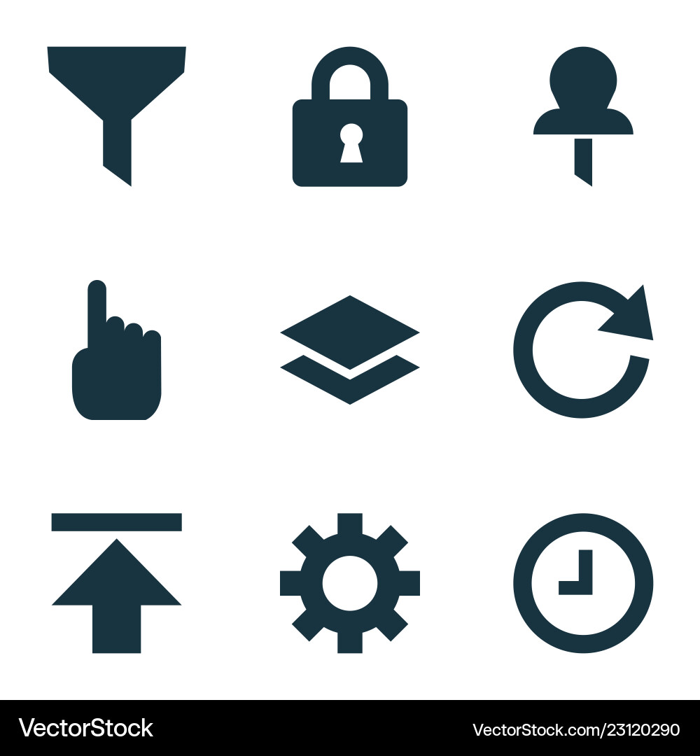 User icons set with setting download wait User icons set with setting download wait vector image
