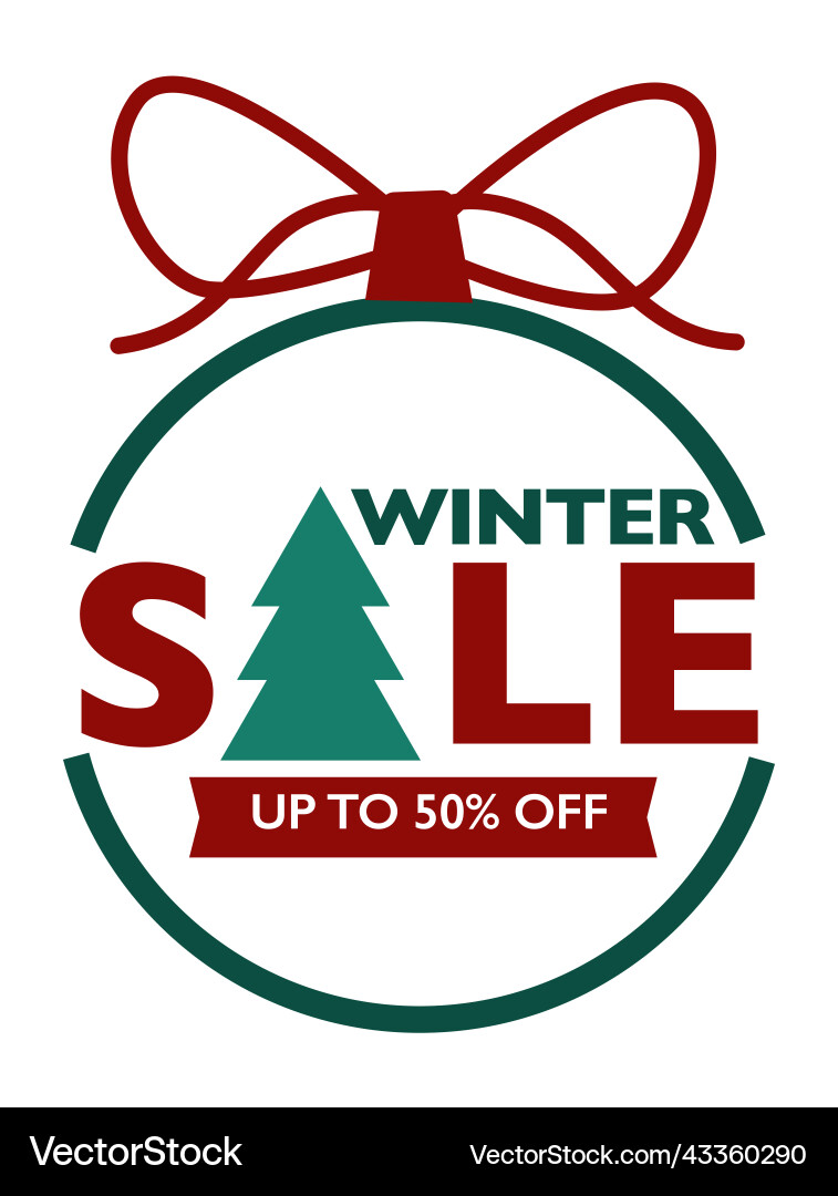 Winter sale poster banner sign Winter sale poster banner sign vector image
