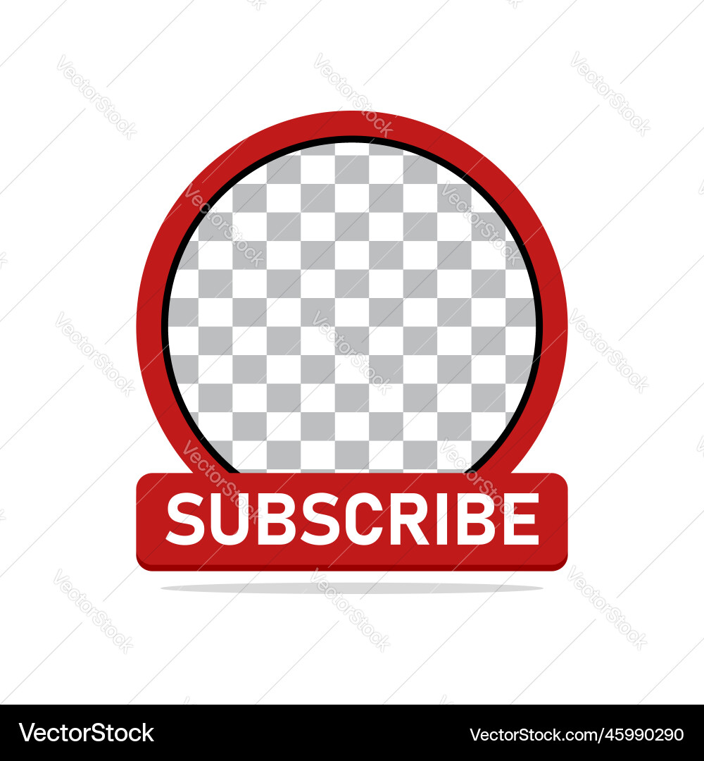 Youtube channel subscribe button template design Youtube channel subscribe button template design vector image