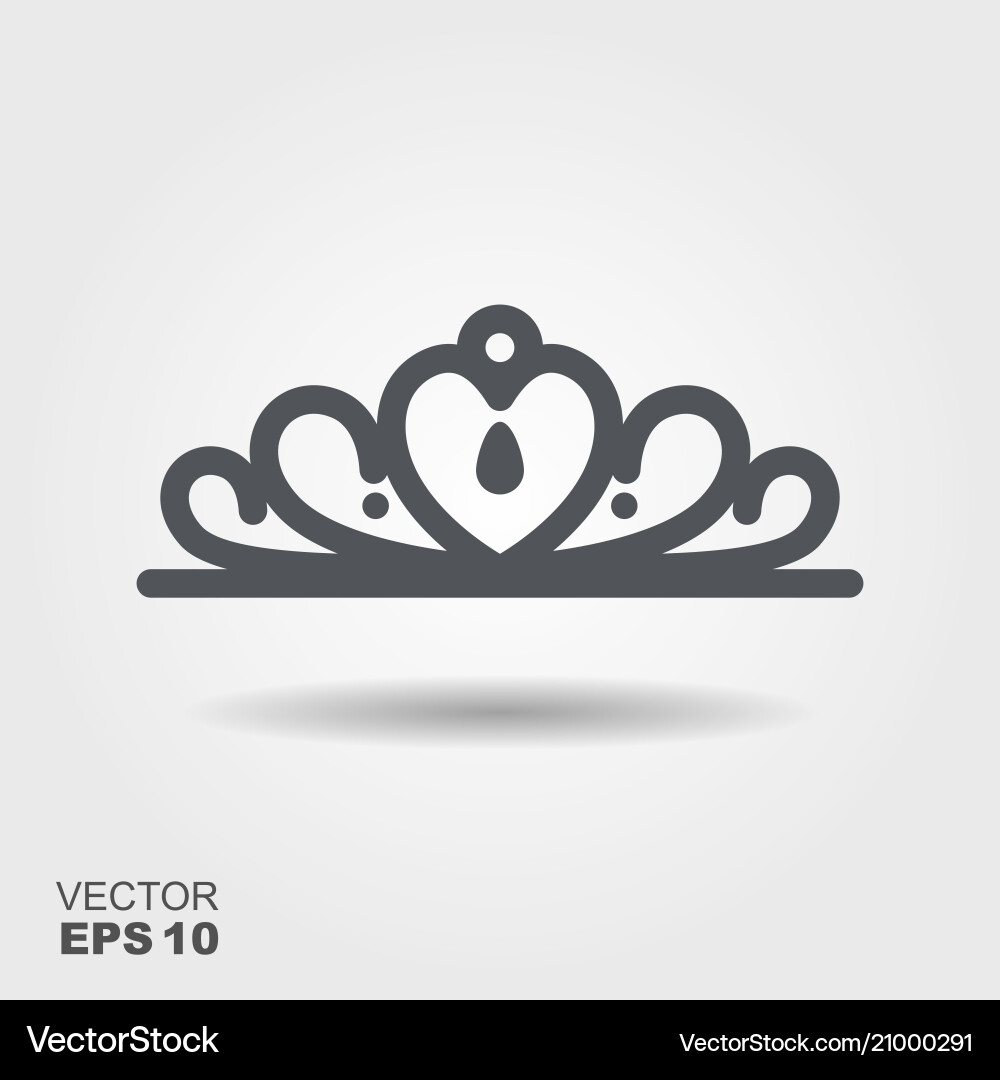 A crown in flat design style A crown in flat design style vector image