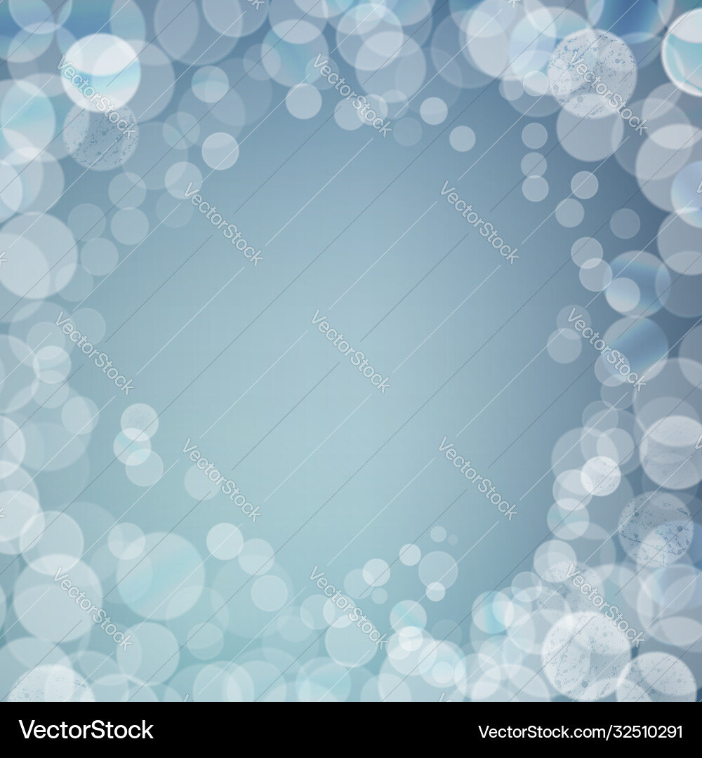 Abstract bokeh sparkles frame on blurred Abstract bokeh sparkles frame on blurred vector image