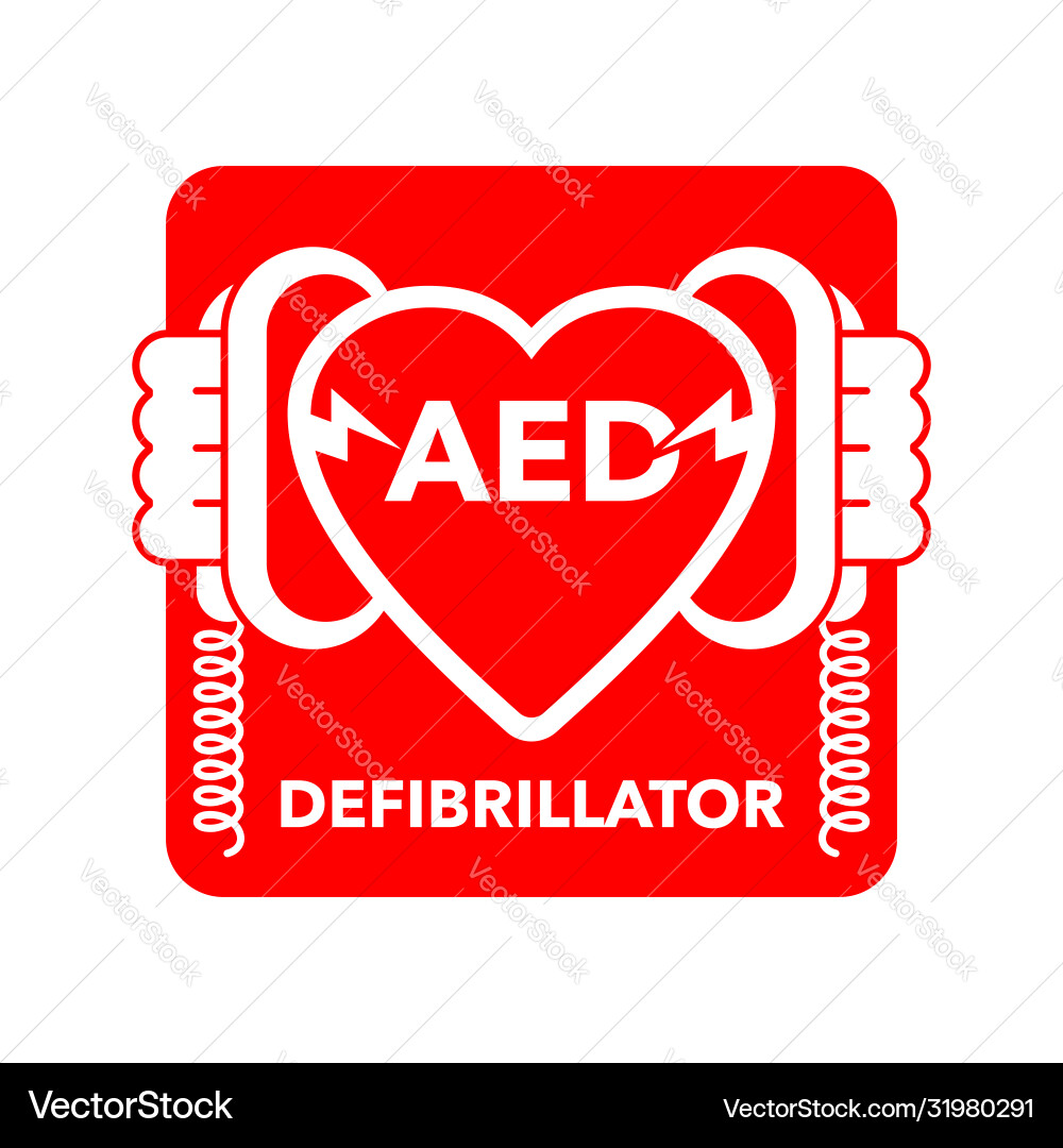 Automated External Defibrillator (AED) Icon vector image