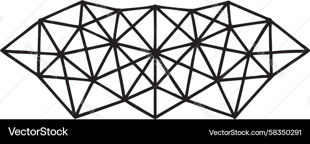 Black Triangular Pattern Vector Image