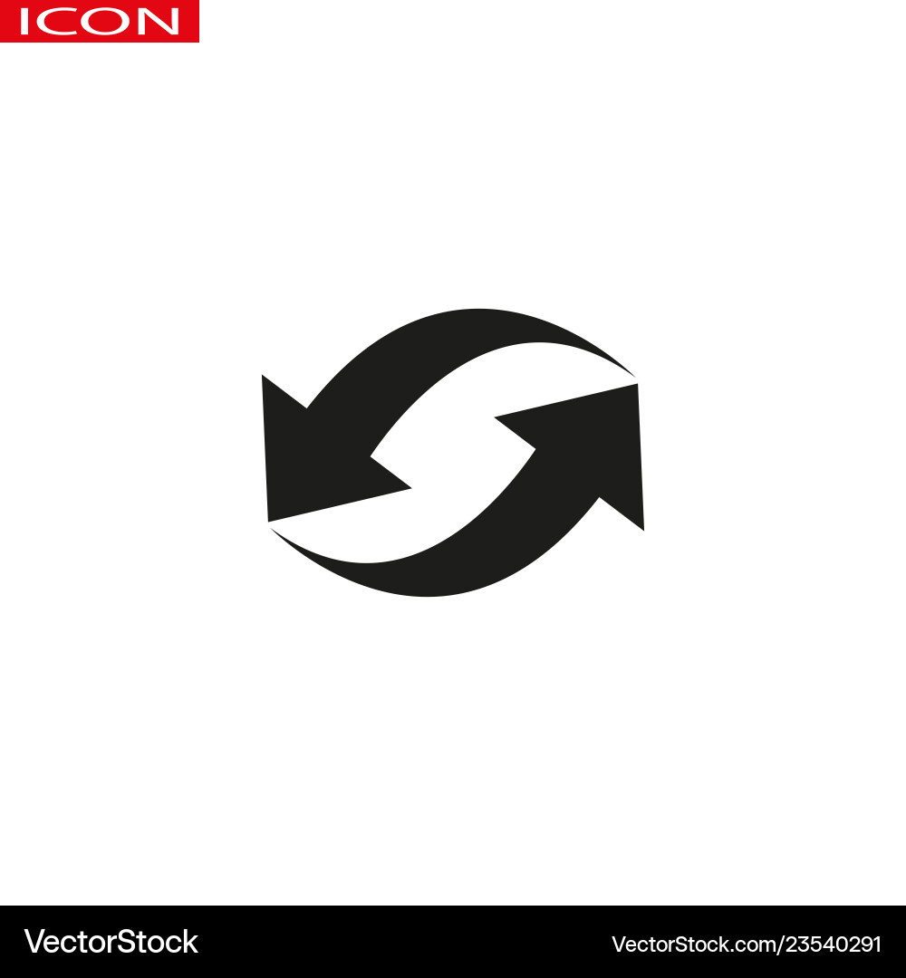 Circular Refresh Arrow Icon vector image