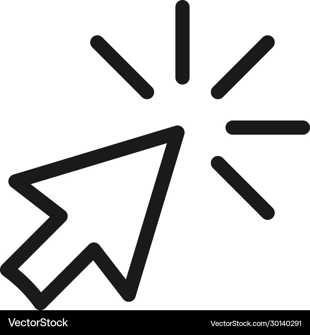 Click icon cursor symbol modern simple flat Vector Image