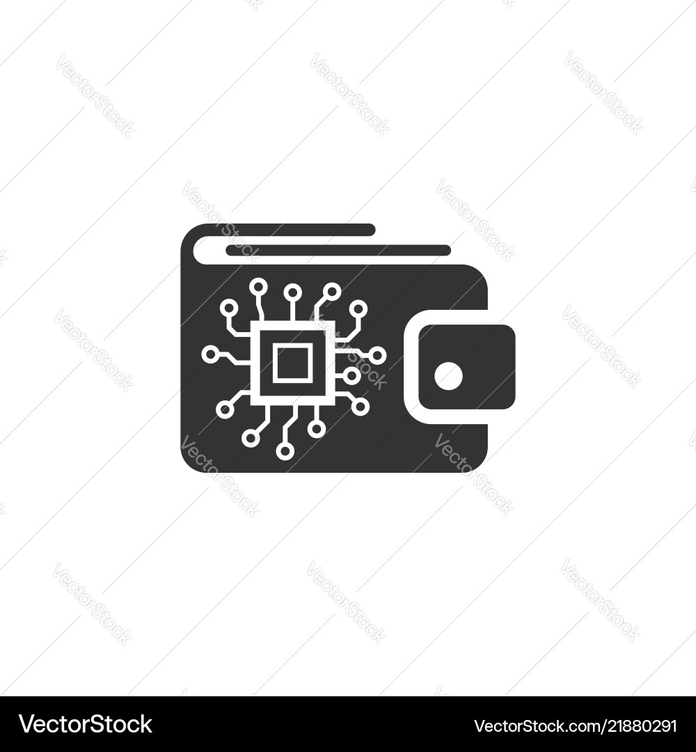 Crypto Wallet Icon - Digital Bag – Royalty-Free Vector | VectorStock