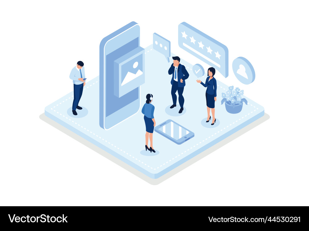 Entwickler testen mobile app ui design und user vektorbild
