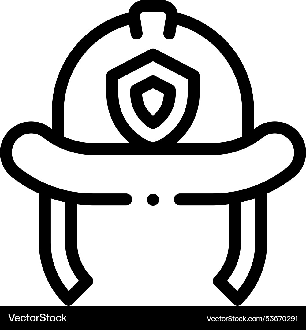 Firefighter uniform icon thin linear style design Firefighter uniform icon thin linear style design vector image