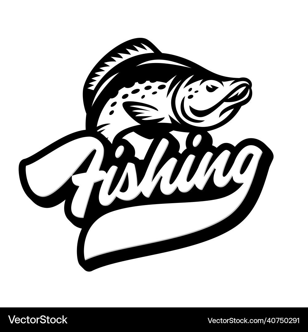 Fishing sport logo badge design Fishing sport logo badge design vector image