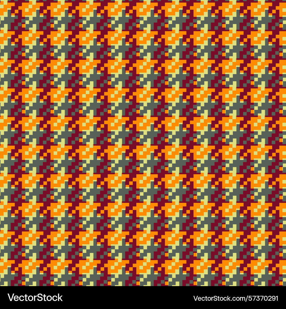 Geometric houndstooth red seamless pattern with Vector Image